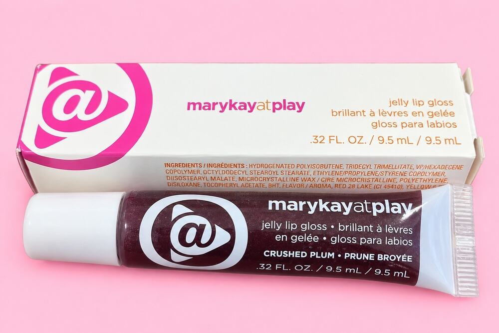 Mary Kay At Play Jelly Lip Gloss .32 fl oz ~ Crushed Plum~ 062088 New in Box 🥰